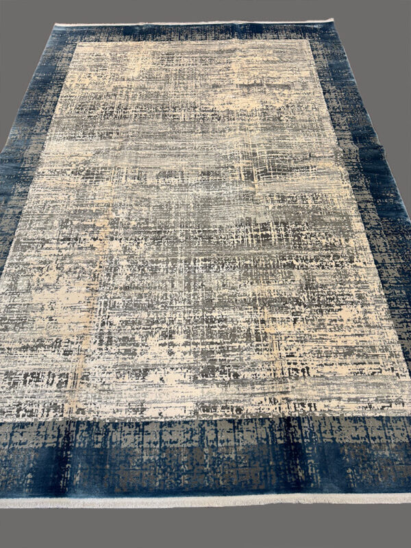 Modern carpet 290x200 Blue and white - Image 9